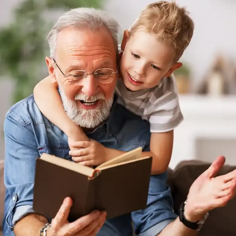 HP Mobile Image Grandfather reading